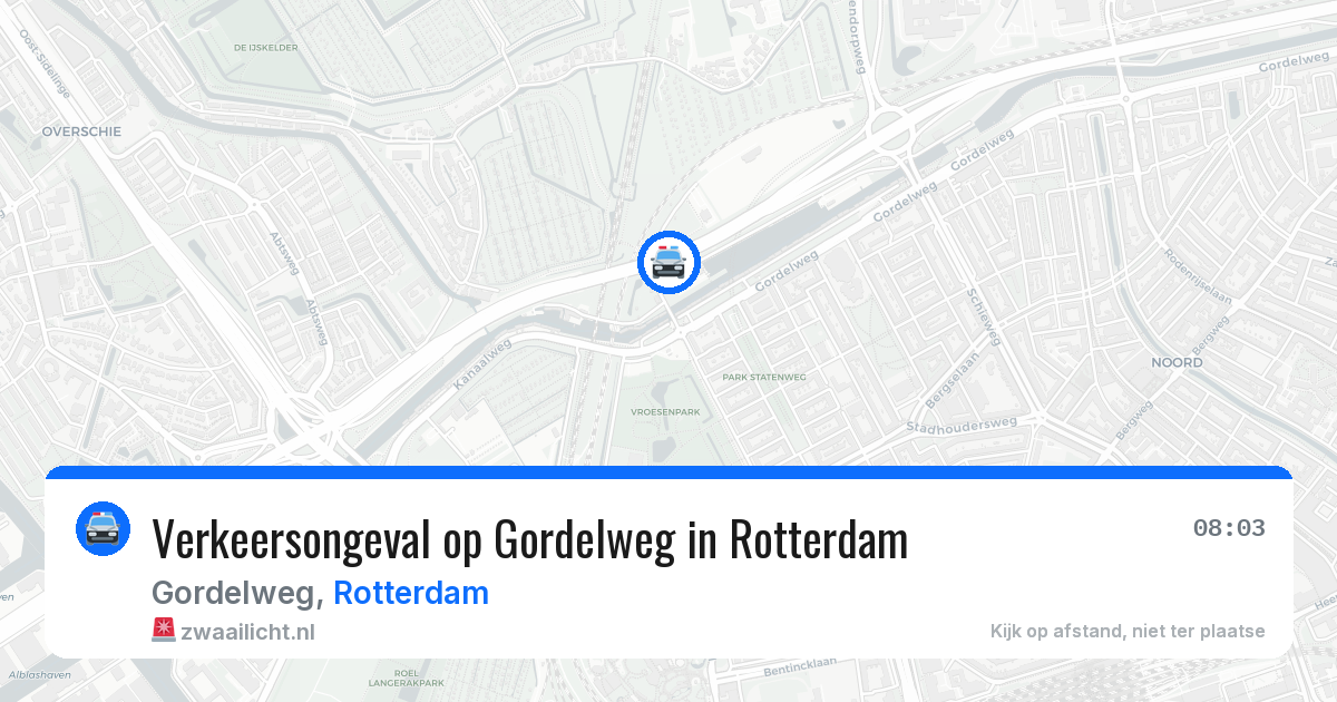 Verkeersongeval op Gordelweg in Rotterdam — 4 mei 2026