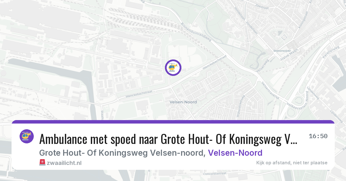 Ambulance met spoed naar Grote Hout- Of Koningsweg Velsen-noord in Velsen-Noord — 4 jul 2026