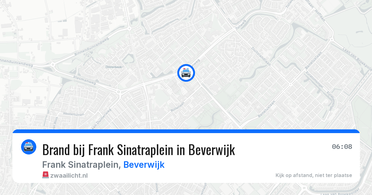 Brand bij Frank Sinatraplein in Beverwijk — 11 mei 2026