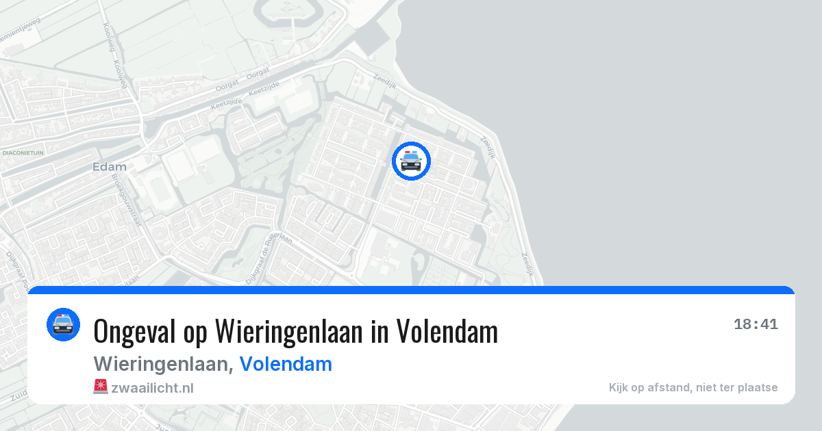 Ongeval op Wieringenlaan in Volendam — 7 apr 2026
