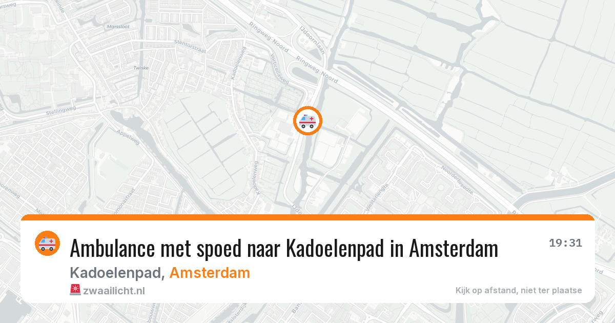 Ambulance met spoed naar Kadoelenpad in Amsterdam — 26 mei 2026