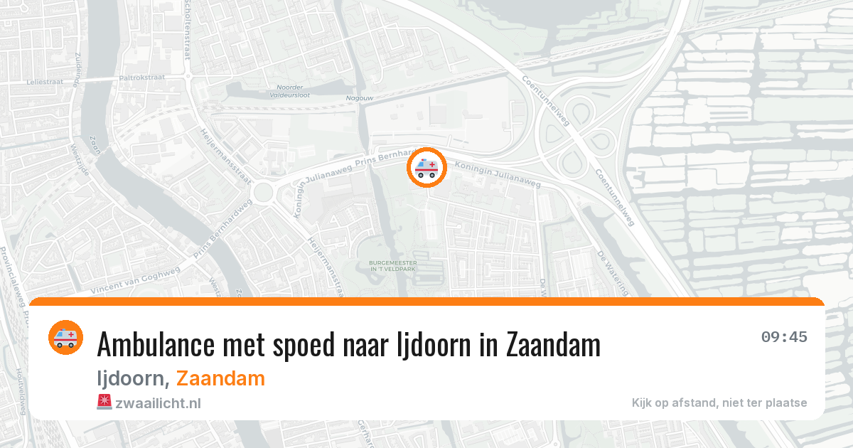 Ambulance met spoed naar Ijdoorn in Zaandam — 22 mrt 2026