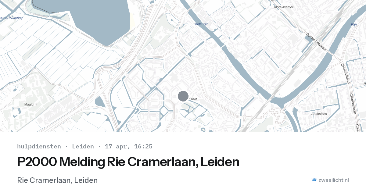 P2000 Melding Rie Cramerlaan, Leiden — 17 apr 2026