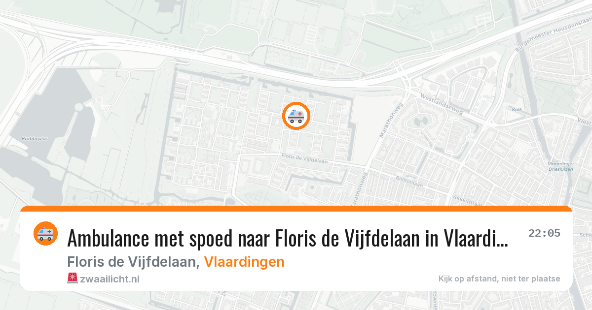 Ambulance met spoed naar Floris de Vijfdelaan in Vlaardingen — 5 apr 2026