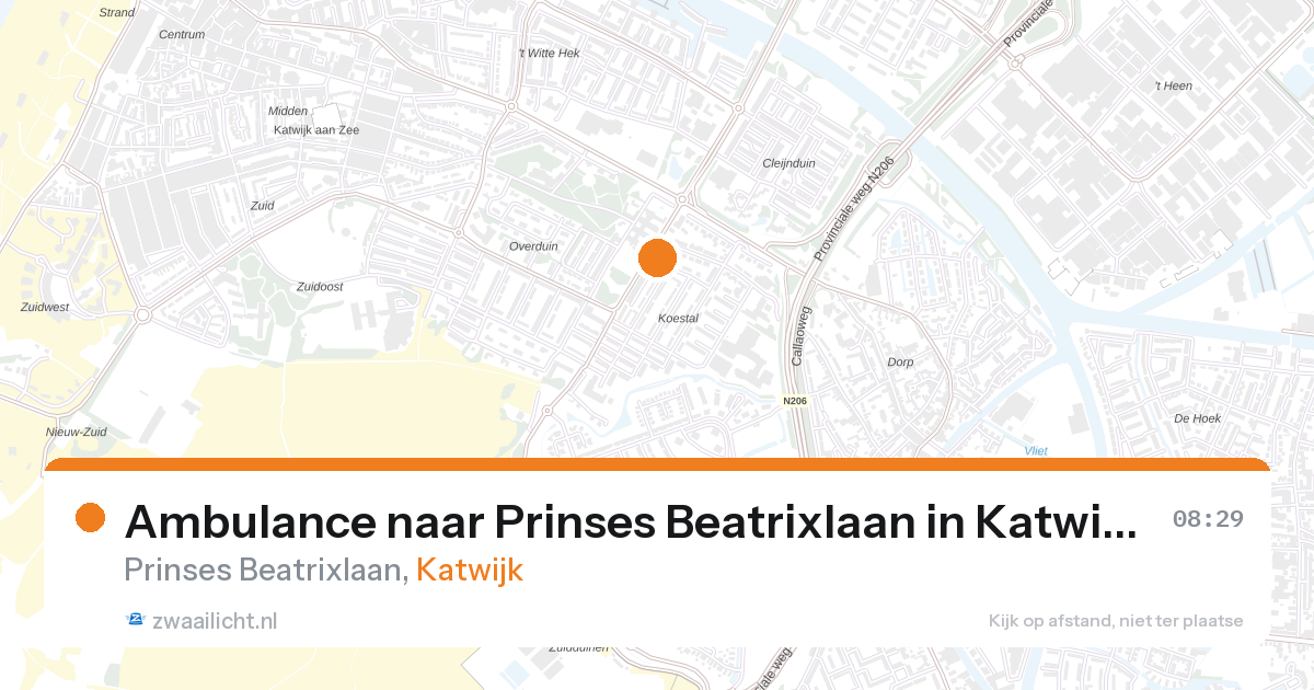 Ambulance naar Prinses Beatrixlaan in Katwijk — 15 jul 2026