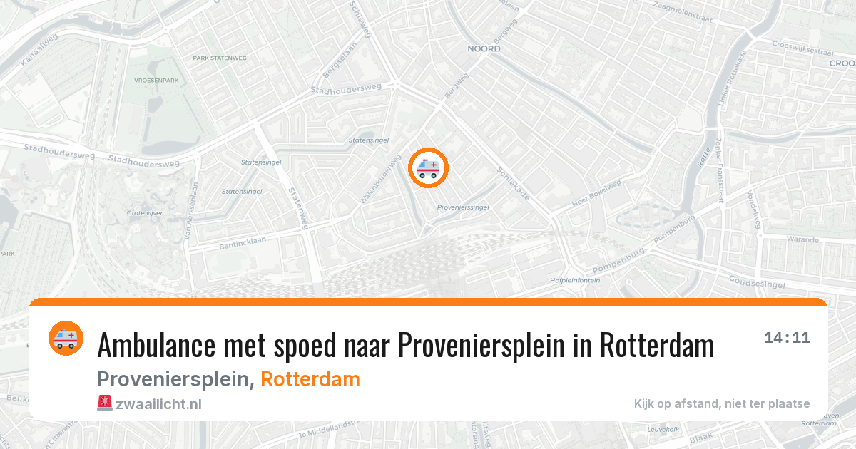 Ambulance met spoed naar Proveniersplein in Rotterdam — 1 mei 2026