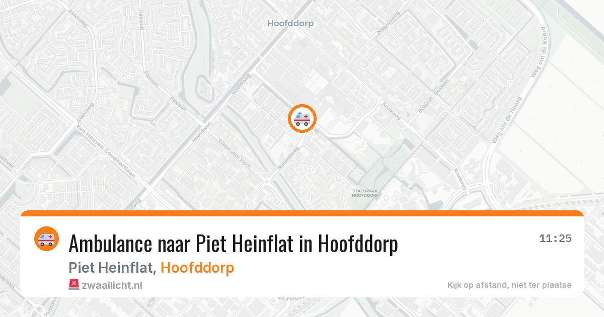 Ambulance naar Piet Heinflat in Hoofddorp — 14 mei 2026