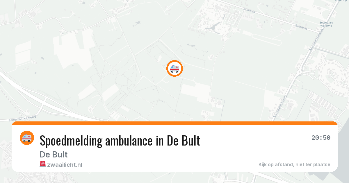 Spoedmelding ambulance in De Bult — 7 jun 2026