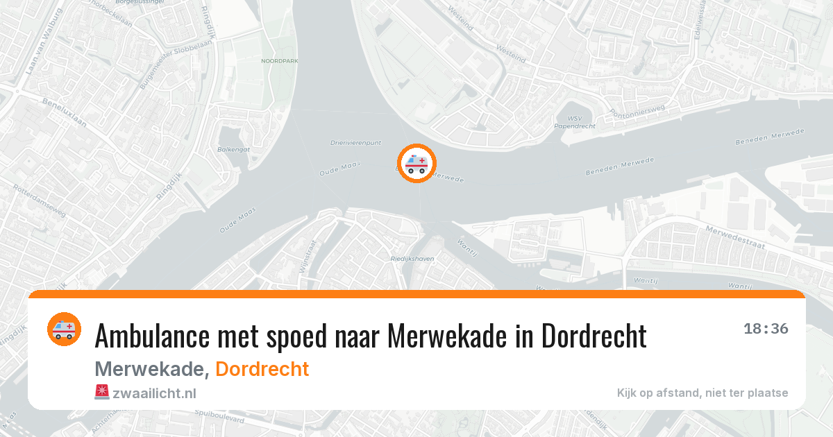Ambulance met spoed naar Merwekade in Dordrecht — 4 jul 2026