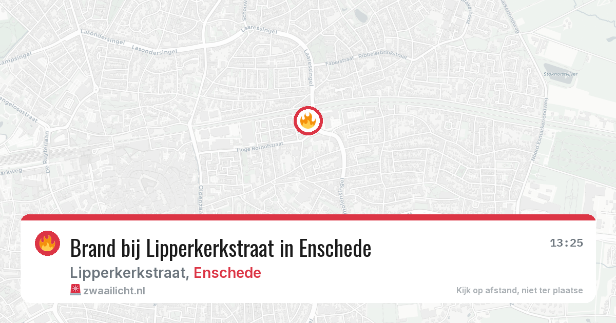 Brand bij Lipperkerkstraat in Enschede — 23 apr 2026