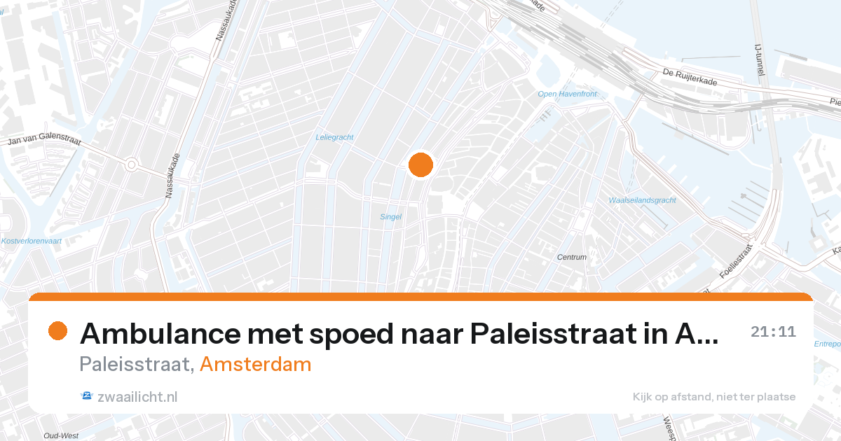 Ambulance met spoed naar Paleisstraat in Amsterdam — 28 aug 2026
