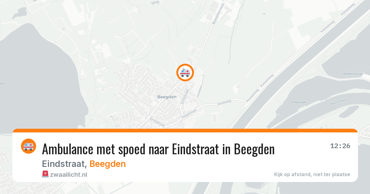 Ambulance met spoed naar Eindstraat in Beegden — 3 mei 2026
