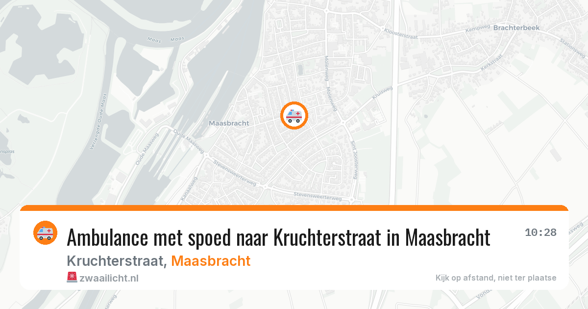 Ambulance met spoed naar Kruchterstraat in Maasbracht — 18 apr 2026