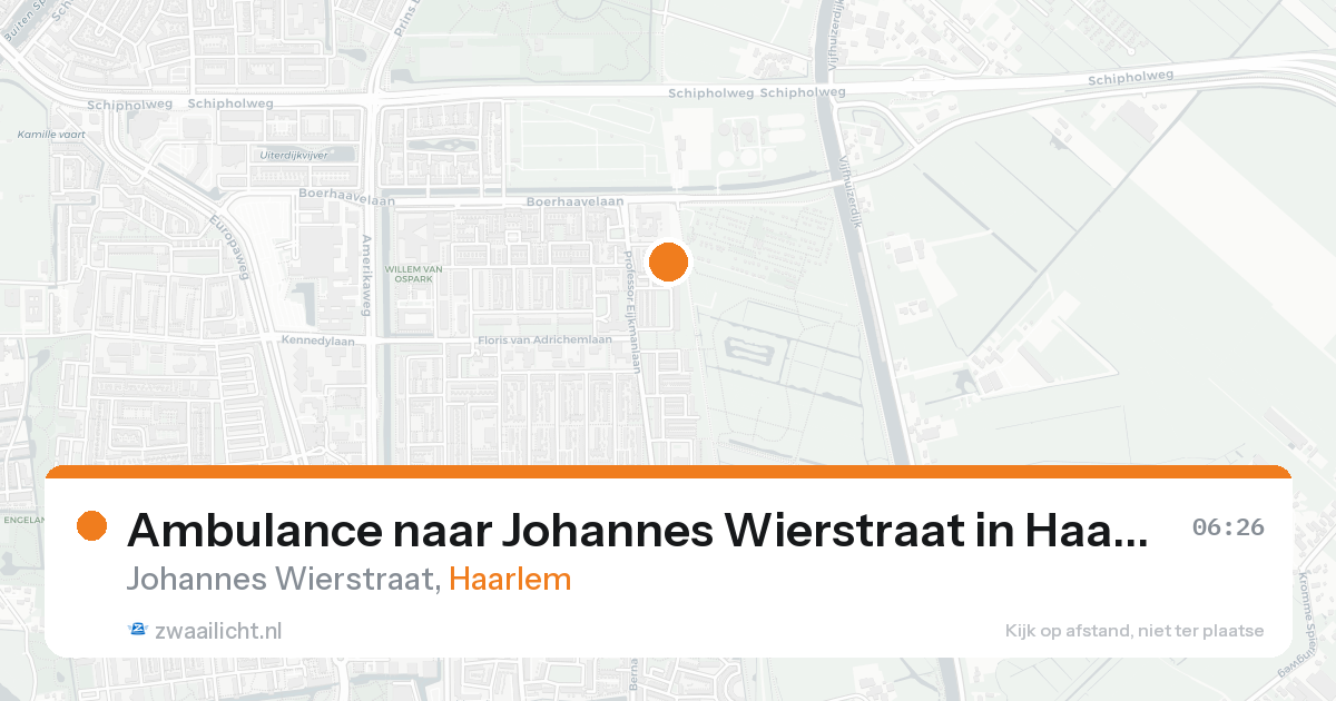 Ambulance naar Johannes Wierstraat in Haarlem — 1 jun 2026