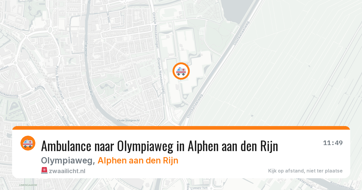 Ambulance naar Olympiaweg in Alphen aan den Rijn — 23 mei 2026