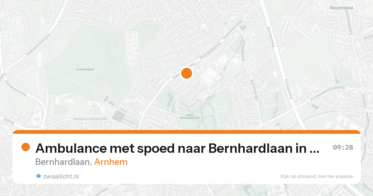 Ambulance met spoed naar Bernhardlaan in Arnhem — 22 aug 2026