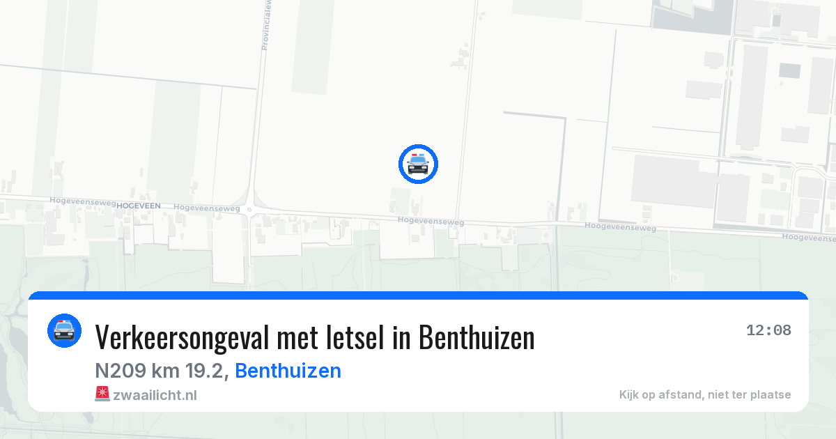 Verkeersongeval met letsel in Benthuizen — 22 jan 2026