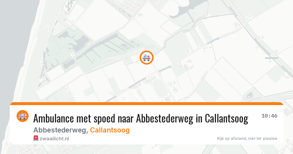 Ambulance met spoed naar Abbestederweg in Callantsoog — 1 mei 2026