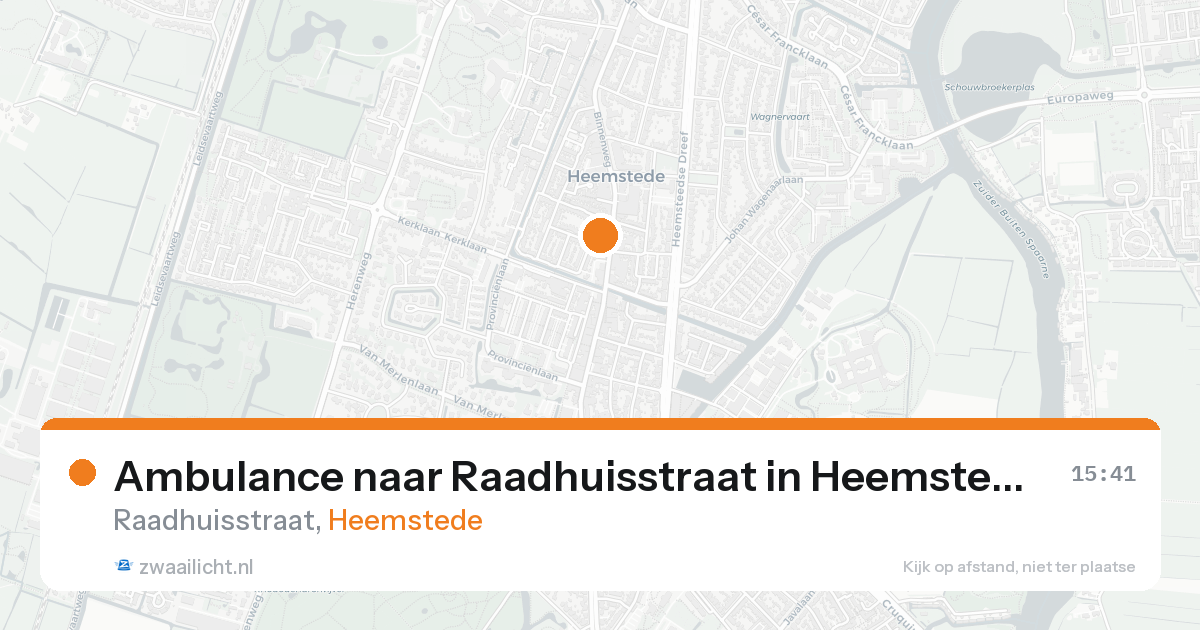 Ambulance naar Raadhuisstraat in Heemstede — 26 mei 2026
