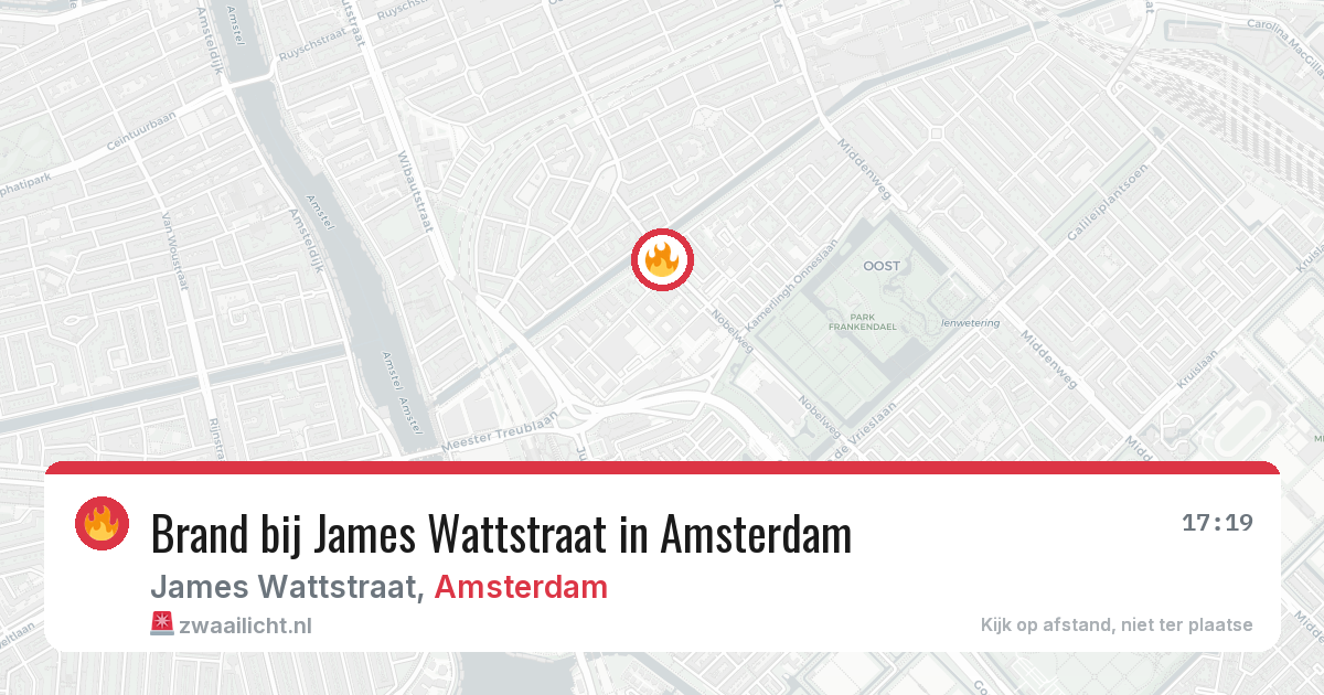 Brand bij James Wattstraat in Amsterdam — 27 jun 2026