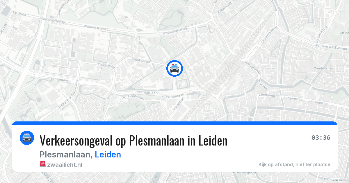 Verkeersongeval op Plesmanlaan in Leiden — 17 jan 2026