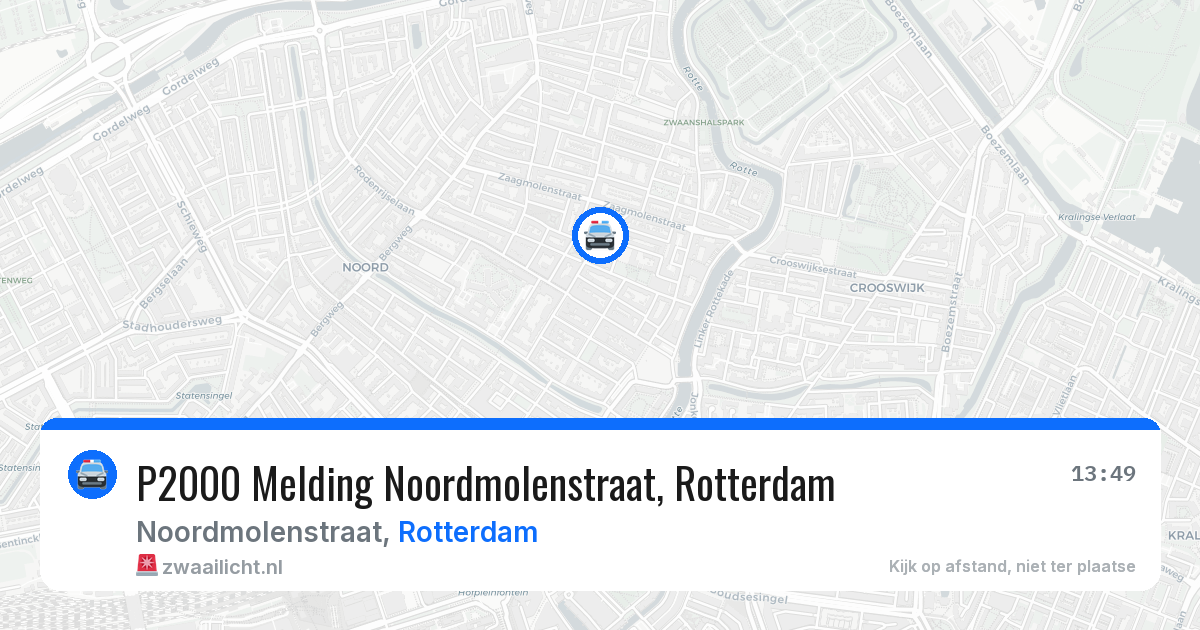 P2000 Melding Noordmolenstraat, Rotterdam — 4 jul 2026