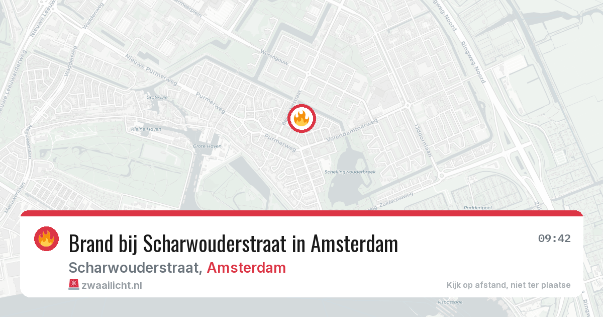 Brand bij Scharwouderstraat in Amsterdam — 27 apr 2026
