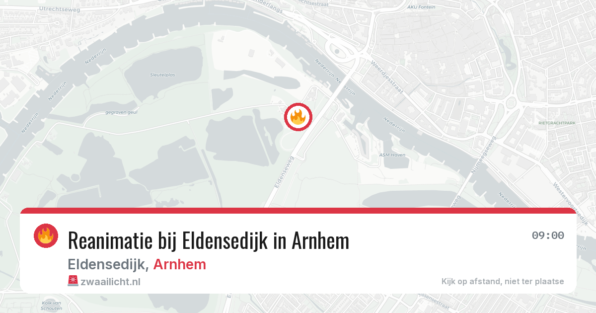 Reanimatie bij Eldensedijk in Arnhem — 8 aug 2026