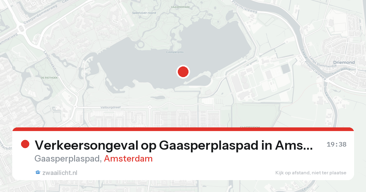 Verkeersongeval op Gaasperplaspad in Amsterdam — 25 aug 2026
