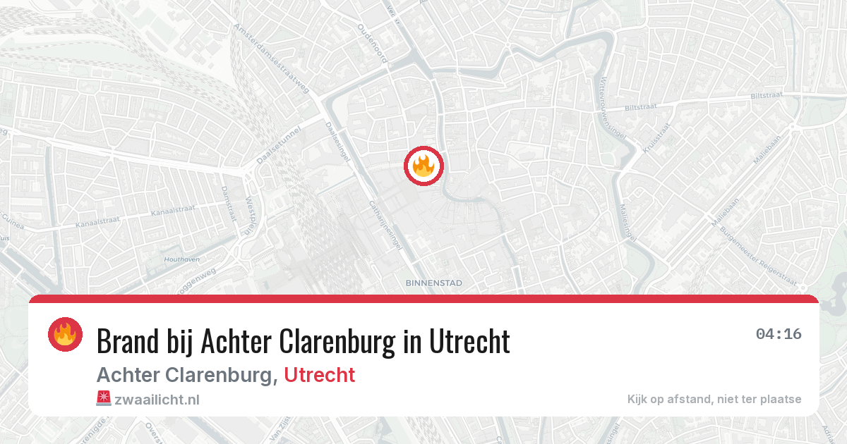 Brand bij Achter Clarenburg in Utrecht — 18 mei 2026
