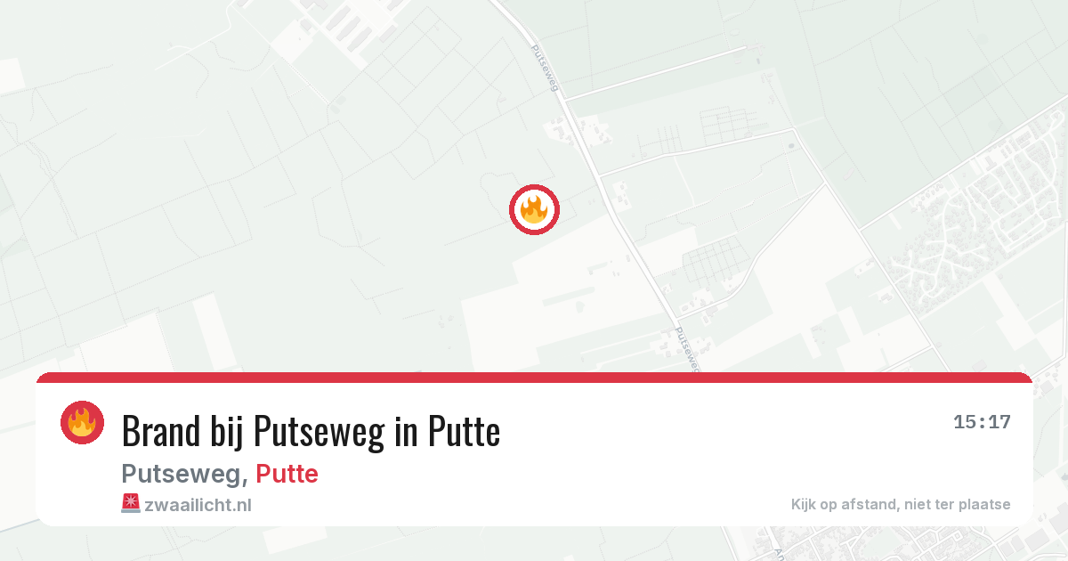 Brand bij Putseweg in Putte — 22 mei 2026