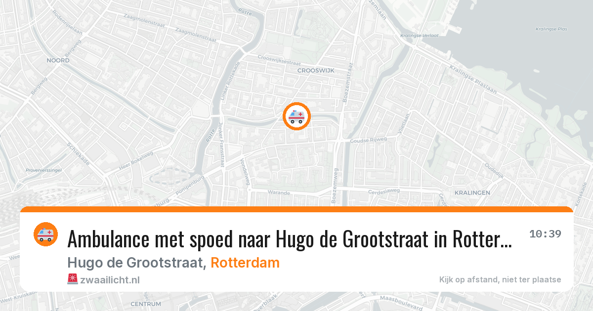 Ambulance met spoed naar Hugo de Grootstraat in Rotterdam — 6 mei 2026