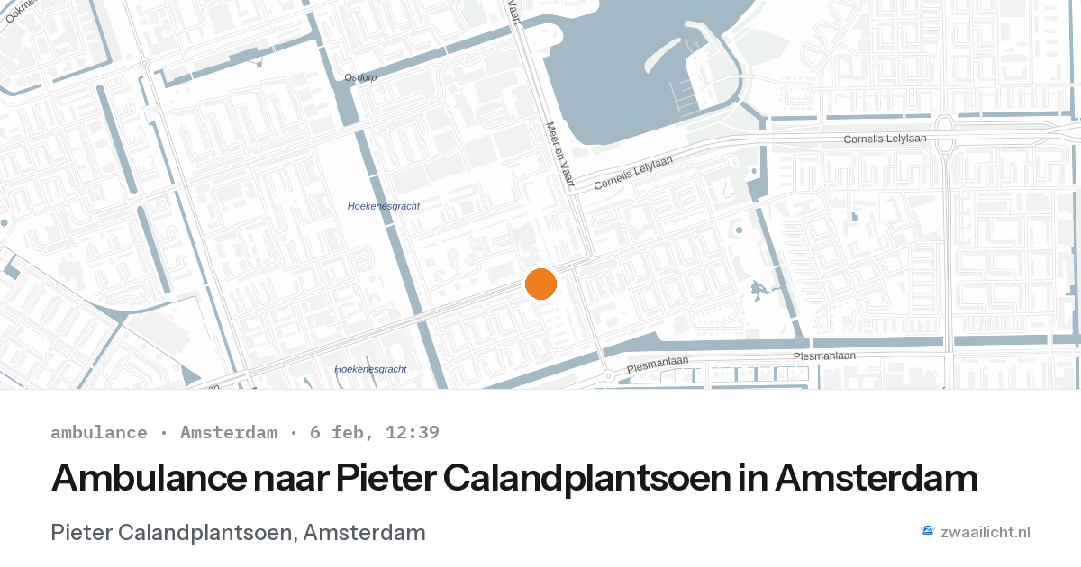 Ambulance naar Pieter Calandplantsoen in Amsterdam — 6 feb 2026