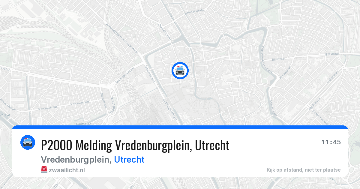 P2000 Melding Vredenburgplein, Utrecht — 4 apr 2026