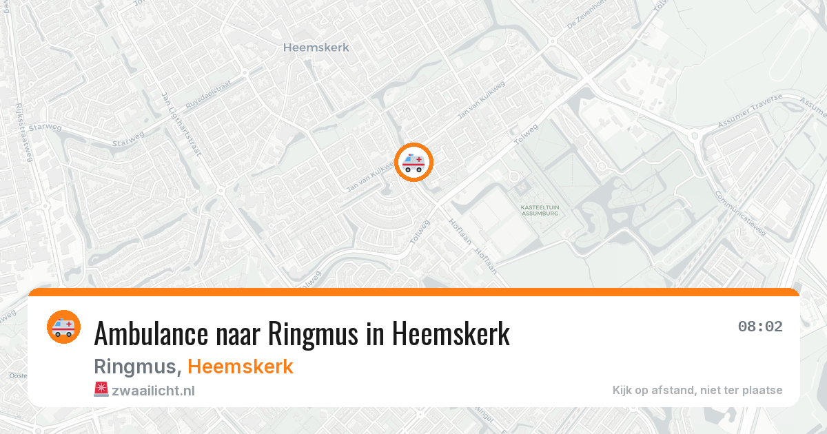 Ambulance naar Ringmus in Heemskerk — 21 mei 2026