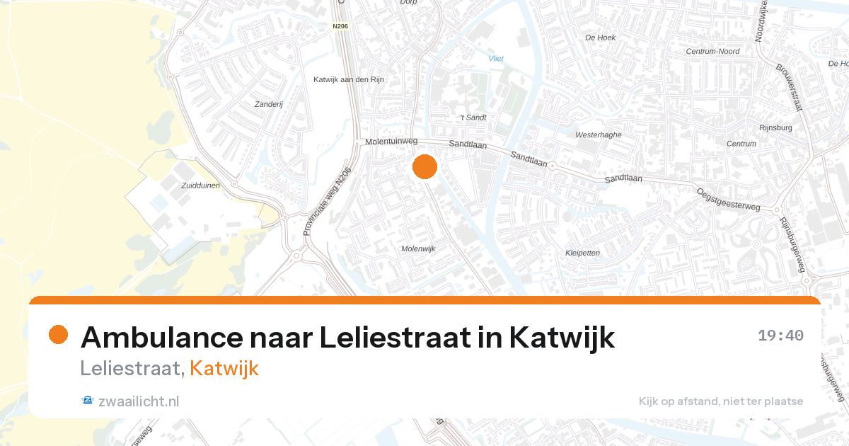 Ambulance naar Leliestraat in Katwijk — 7 jul 2026