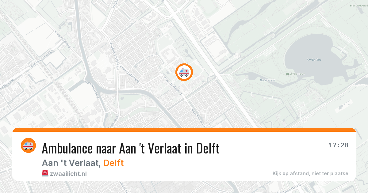 Ambulance naar Aan 't Verlaat in Delft — 11 mrt 2026