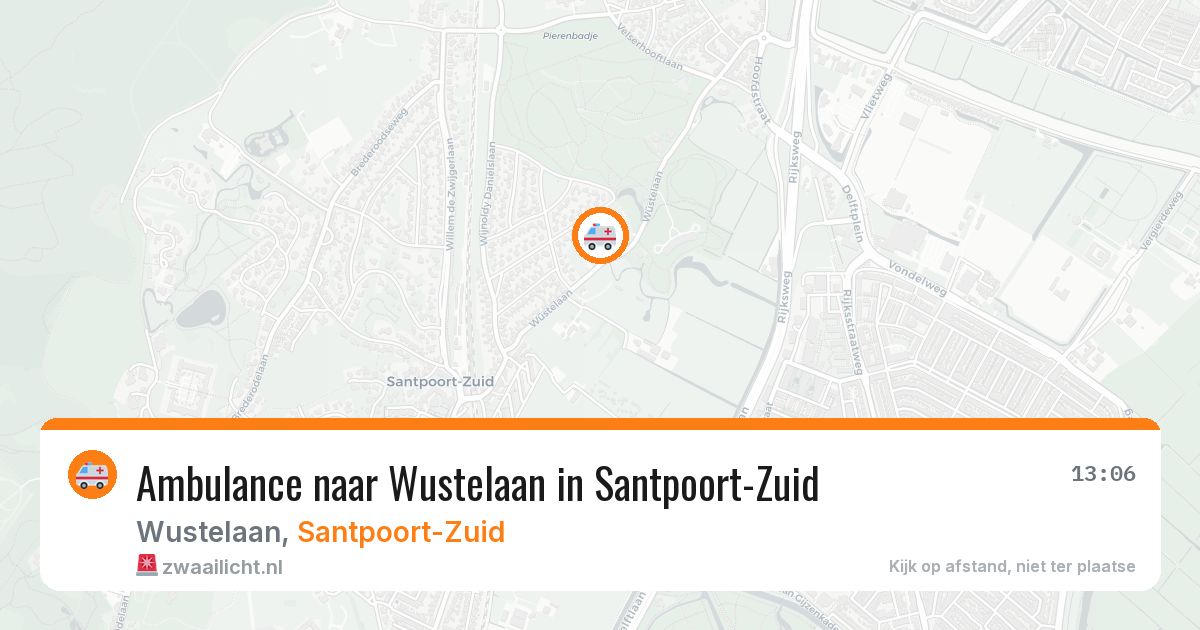 Ambulance naar Wustelaan in Santpoort-Zuid — 3 jun 2026
