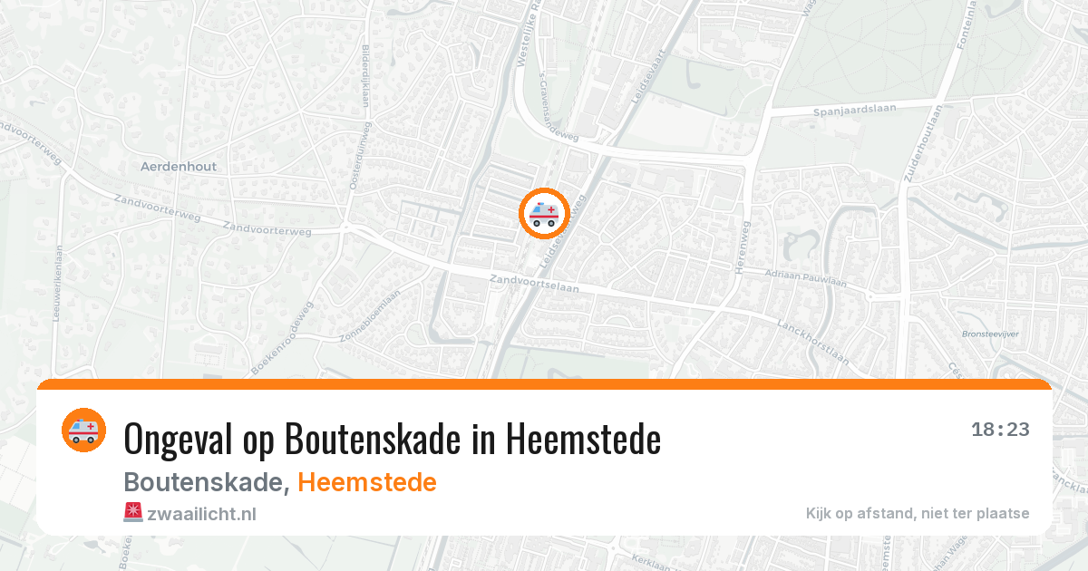 Ongeval op Boutenskade in Heemstede — 22 mrt 2026