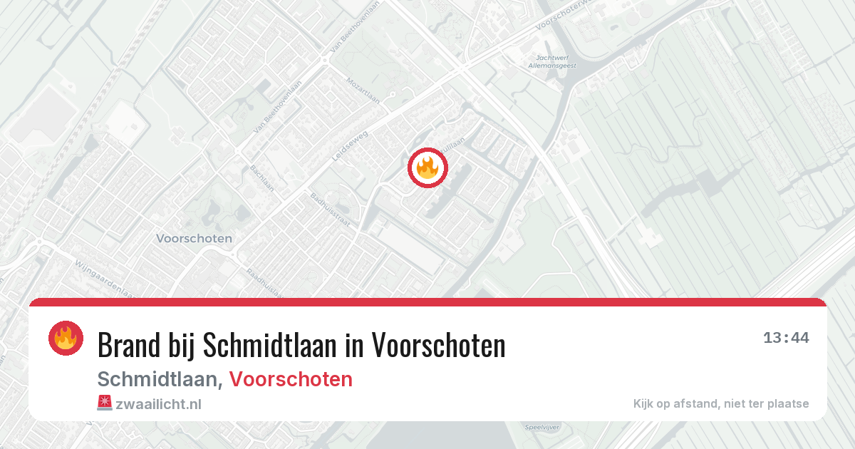 Brand bij Schmidtlaan in Voorschoten — 23 mei 2026