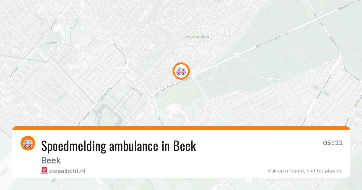 Spoedmelding ambulance in Beek — 18 mrt 2026