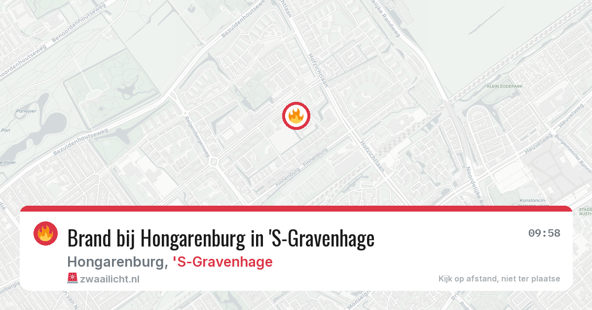 Brand bij Hongarenburg in 'S-Gravenhage — 4 jul 2026