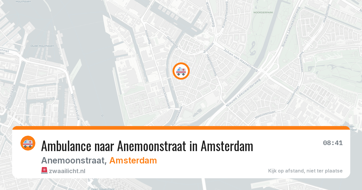 Ambulance naar Anemoonstraat in Amsterdam — 20 jul 2026