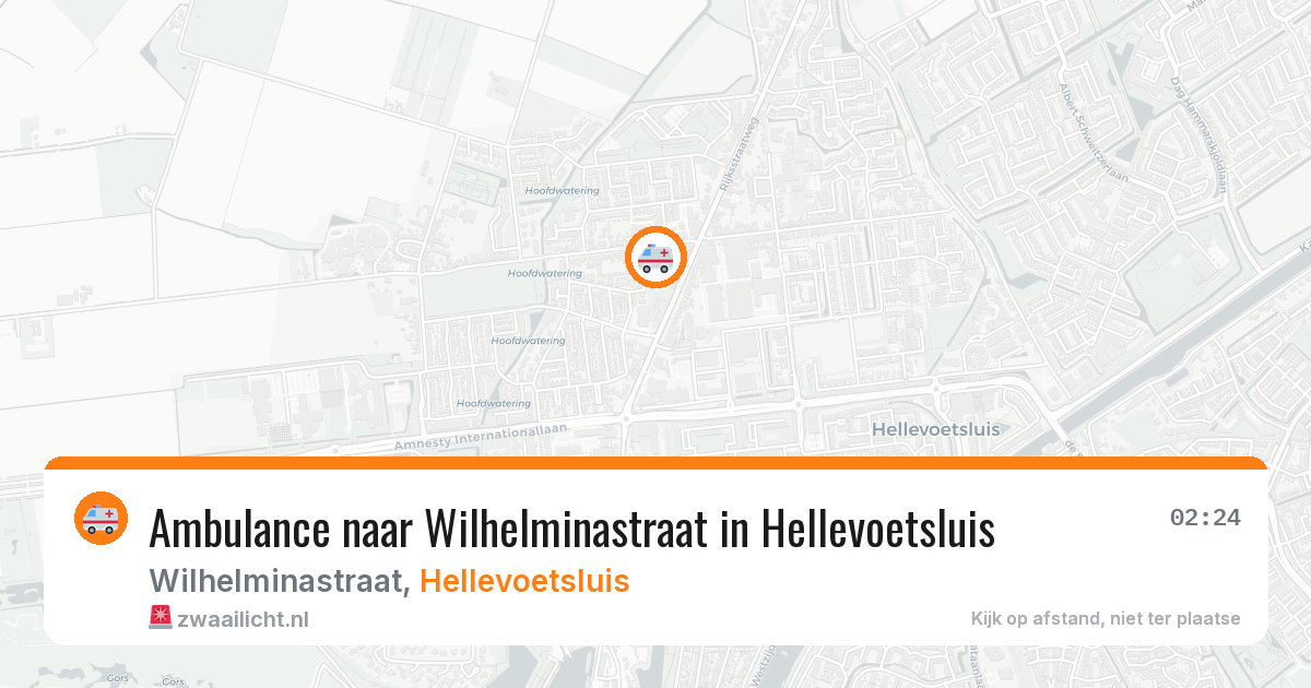Ambulance naar Wilhelminastraat in Hellevoetsluis — 30 mei 2026
