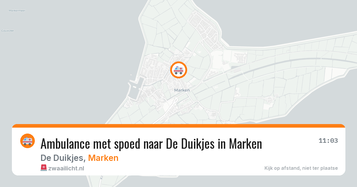 Ambulance met spoed naar De Duikjes in Marken — 24 jun 2026