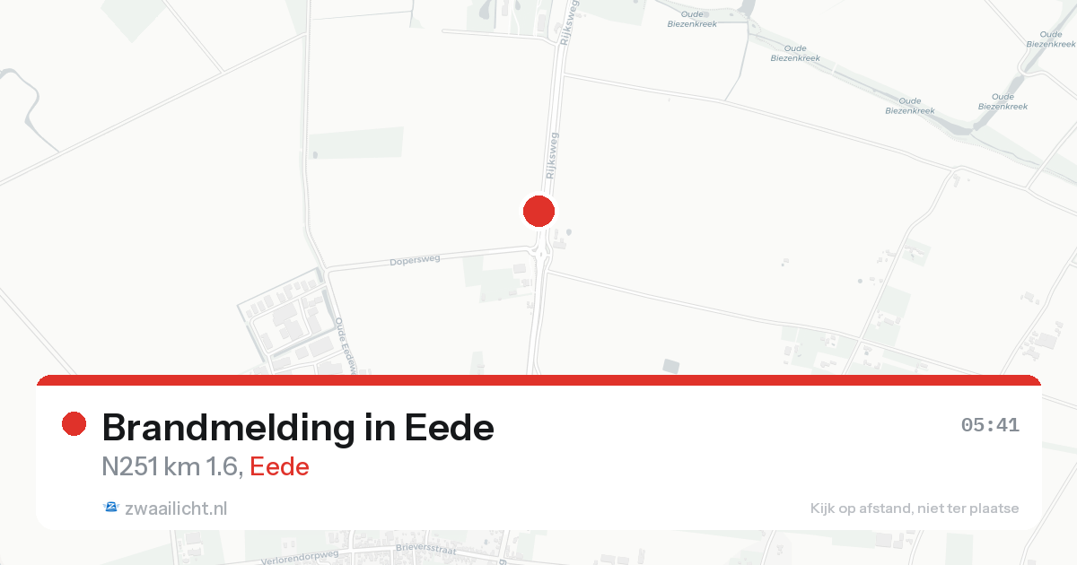 Brandmelding in Eede — 14 aug 2026