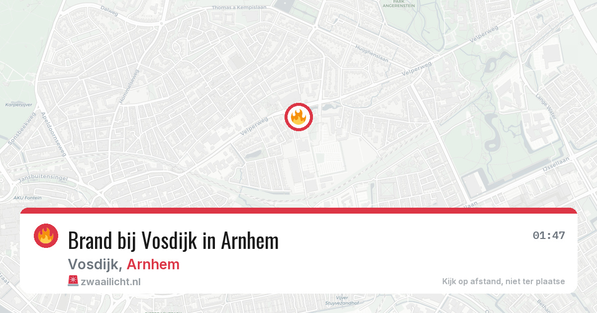 Brand bij Vosdijk in Arnhem — 31 jul 2026