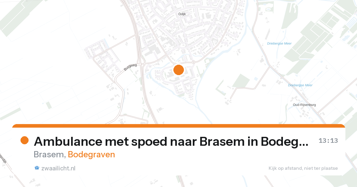 Ambulance met spoed naar Brasem in Bodegraven — 21 jan 2026