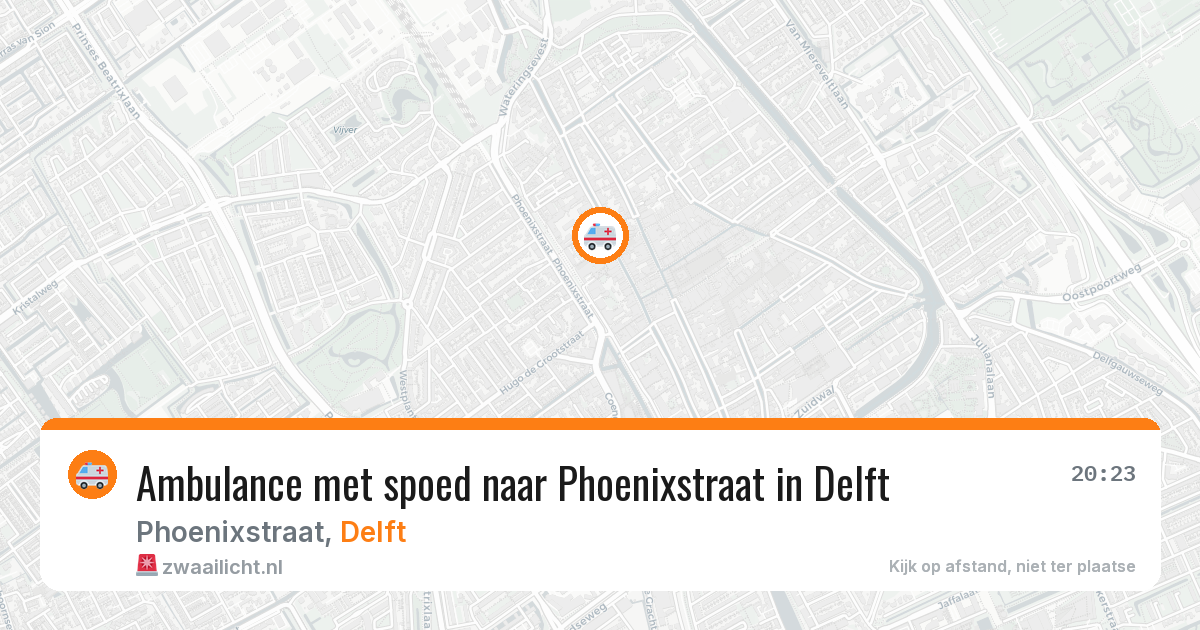 Ambulance met spoed naar Phoenixstraat in Delft — 11 mrt 2026