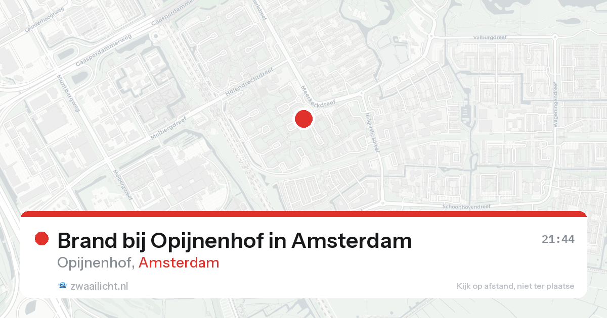 Brand bij Opijnenhof in Amsterdam — 21 aug 2026